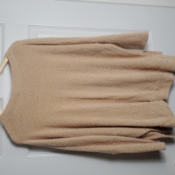 Pink Lily Cherish Self Soft Peach Sweater Dolman Sleeve Size M - Picture 5 of 12